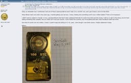 Satoshi Era Bitcoin Bar Cashed for $10 Million — But Trader Loses $40,000 In a Twist